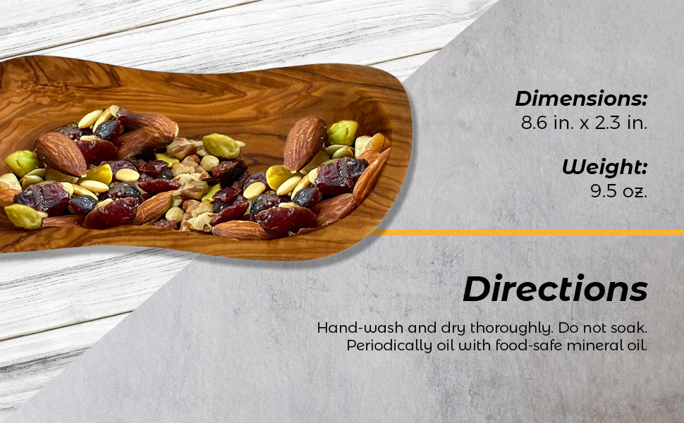 Hand Carved Mediterranean Olive Wood Bowl