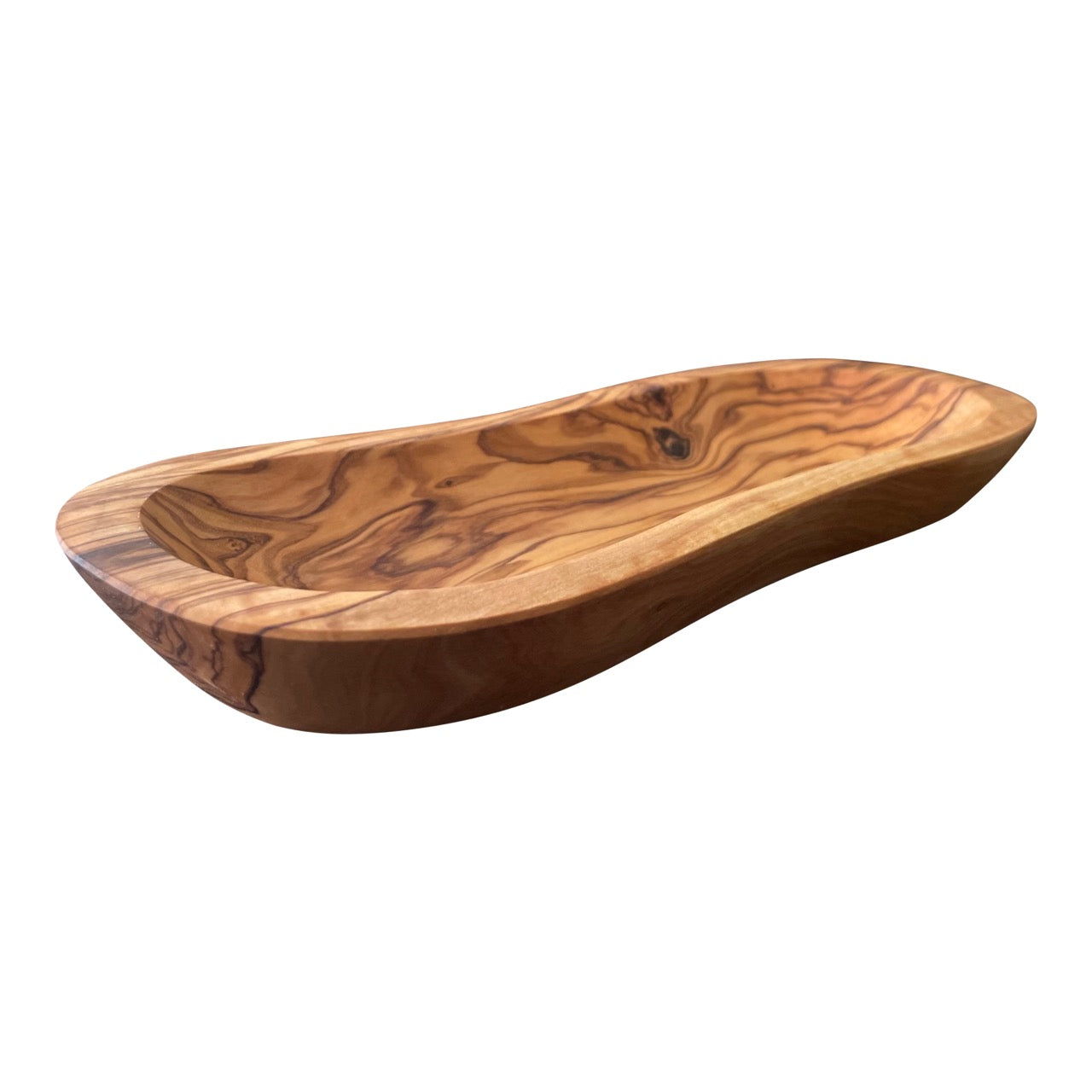 Hand Carved Mediterranean Olive Wood Bowl
