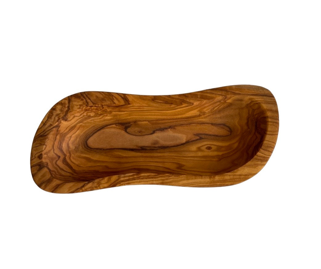 Hand Carved Mediterranean Olive Wood Bowl