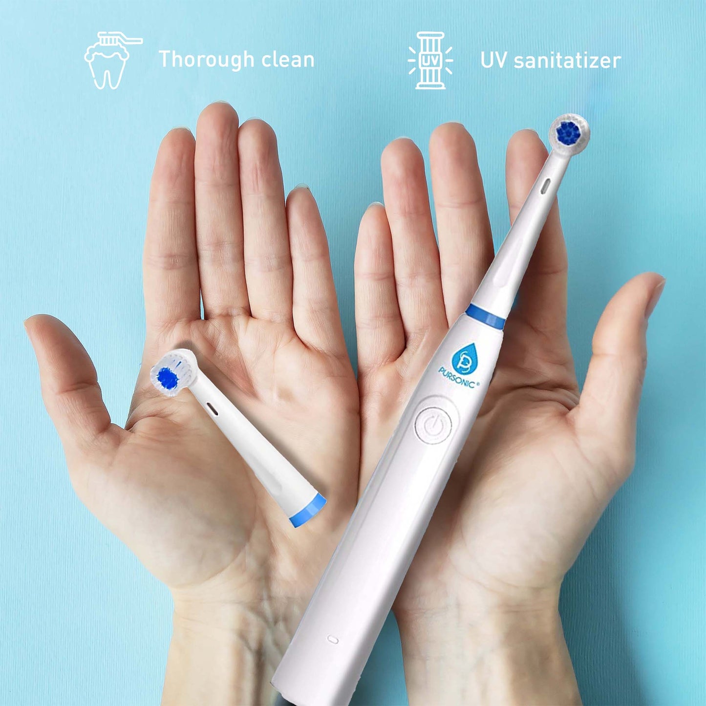 LED Teeth Whitening Kit, Whitening Strips, & Electric Toothbrush --Pursonic